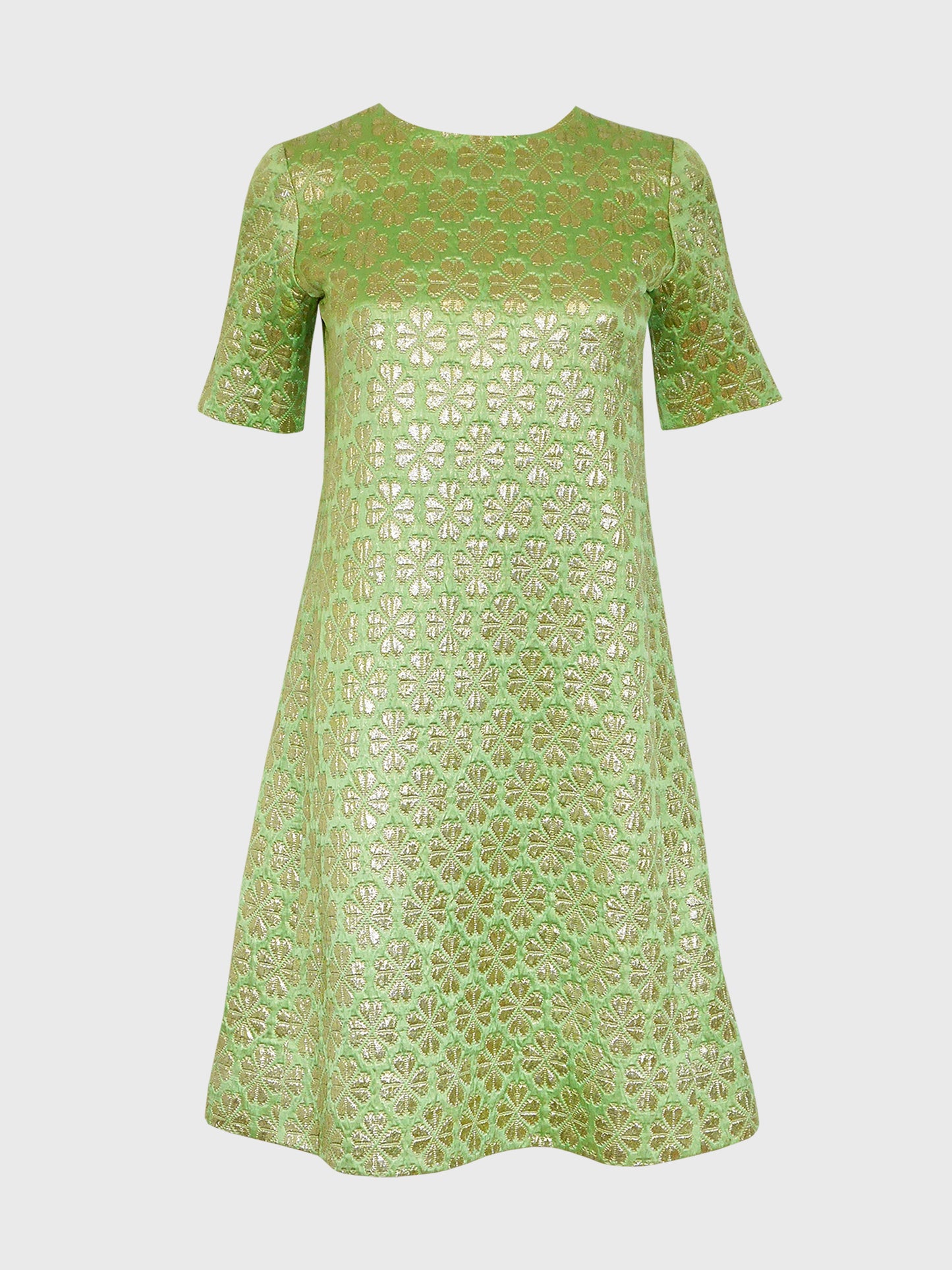YVES SAINT LAURENT c. Fall 1967 Vintage Documented Brocade Dress