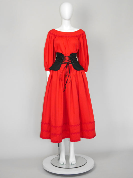 YVES SAINT LAURENT Spring 1977 Spanish Collection 3 pc. Peasant Ensemble Size XXS-XS