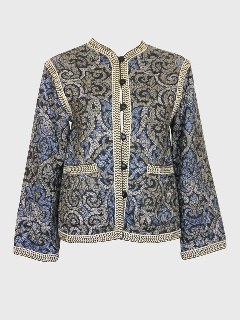 YVES SAINT LAURENT Vintage Spring 1977 Quilted Silk Evening