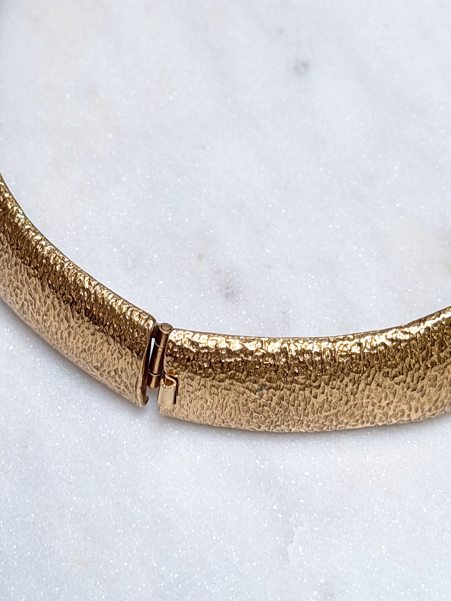 YVES SAINT LAURENT Vintage Harlequin Choker Necklace Collier Gold & Enamel