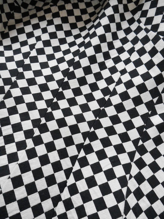 ALEXANDER MCQUEEN Fall 2003 "Scanners" Collection Vintage Optical Pattern Sculpted Jacket
