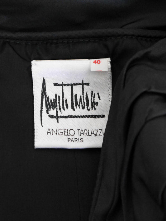 ANGELO TARLAZZI 1980s 1990s Vintage Silk Taffeta Cocktail Dress