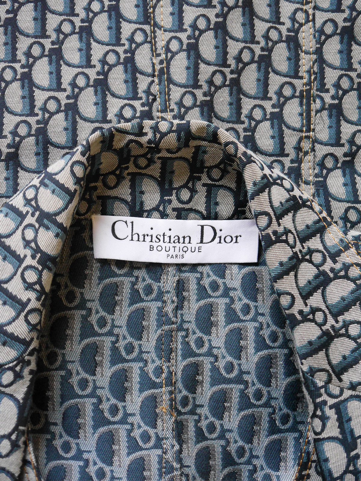 CHRISTIAN DIOR 2000s Vintage Oblique Canvas Trotter Monogram Jacket