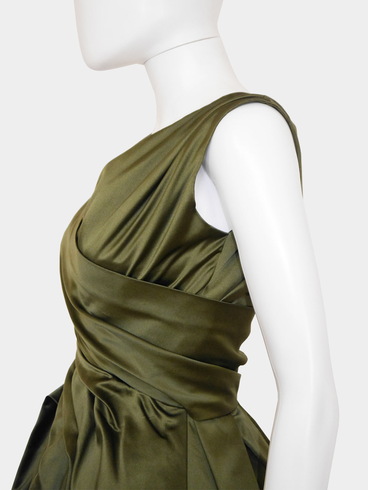 CHRISTIAN DIOR Fall 1957 Haute Couture "Venezuela" Draped Silk Evening Dress Size XXS-XS