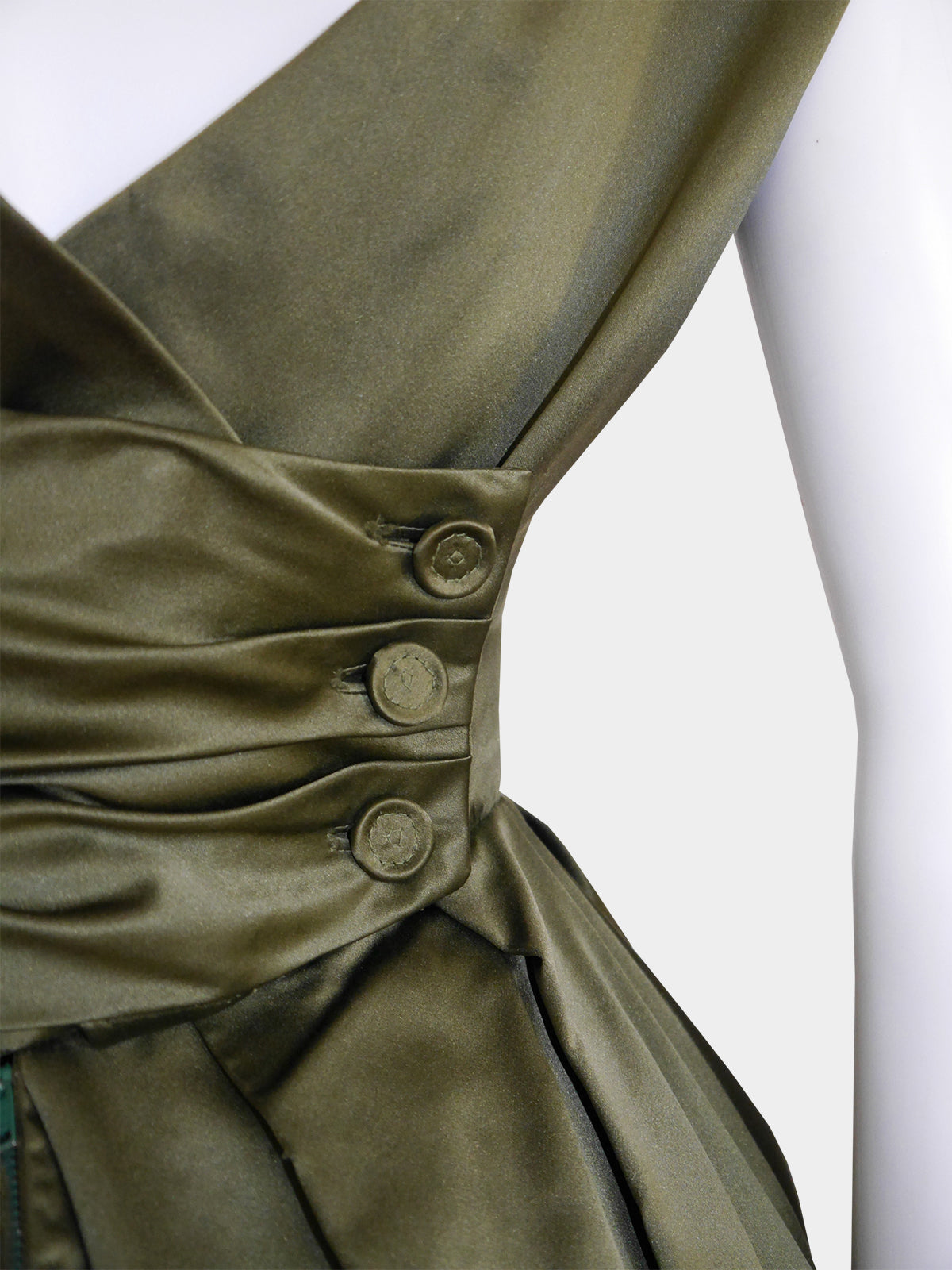 CHRISTIAN DIOR Fall 1957 Haute Couture Venezuela Draped Silk Evening –  VINTAGE VON WERTH