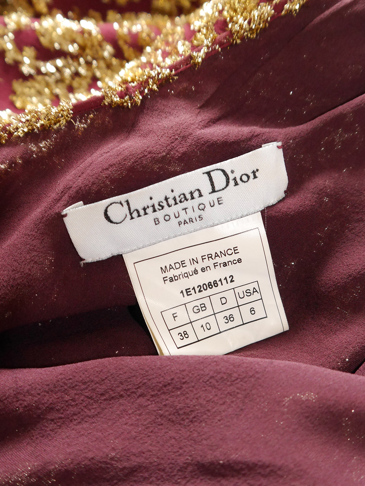 CHRISTIAN DIOR by John Galliano Spring 2001 Vintage Silk Lamé Brocade Zippered Evening Dress