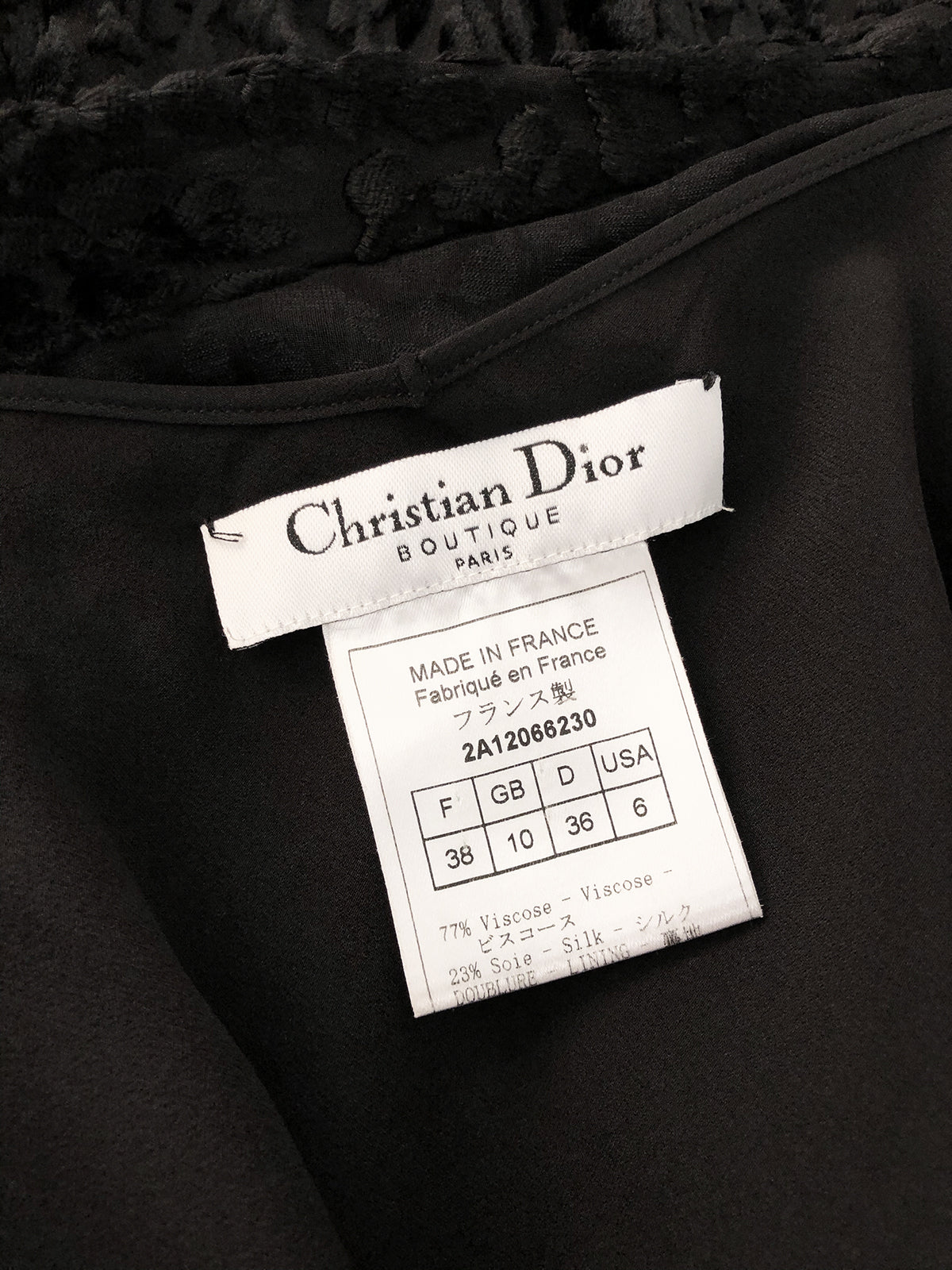 CHRISTIAN DIOR by John Galliano Fall 2002 Vintage Devore Velvet Evening Gown