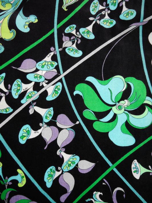 EMILIO PUCCI 1960s Vintage Velvet Maxi Evening Skirt