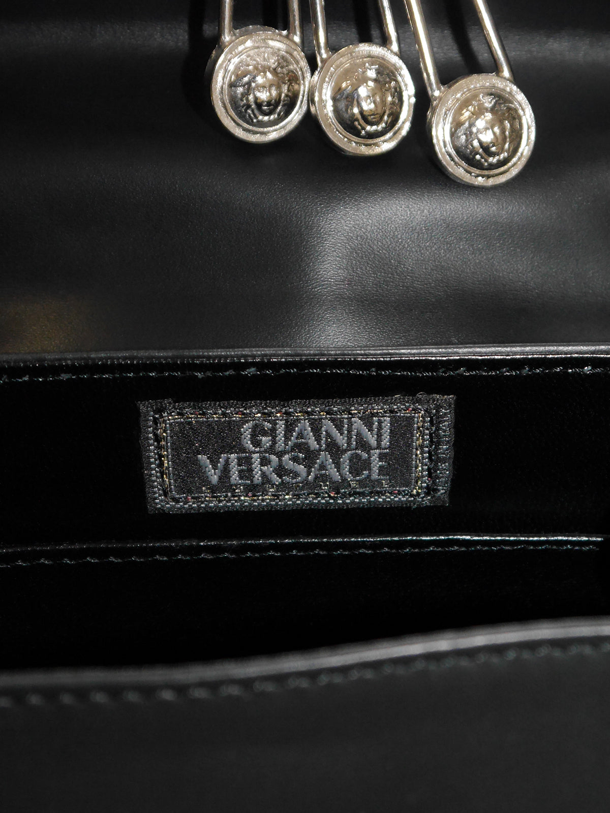 GIANNI VERSACE Couture c. 1994 Vintage Safety Pin Handbag