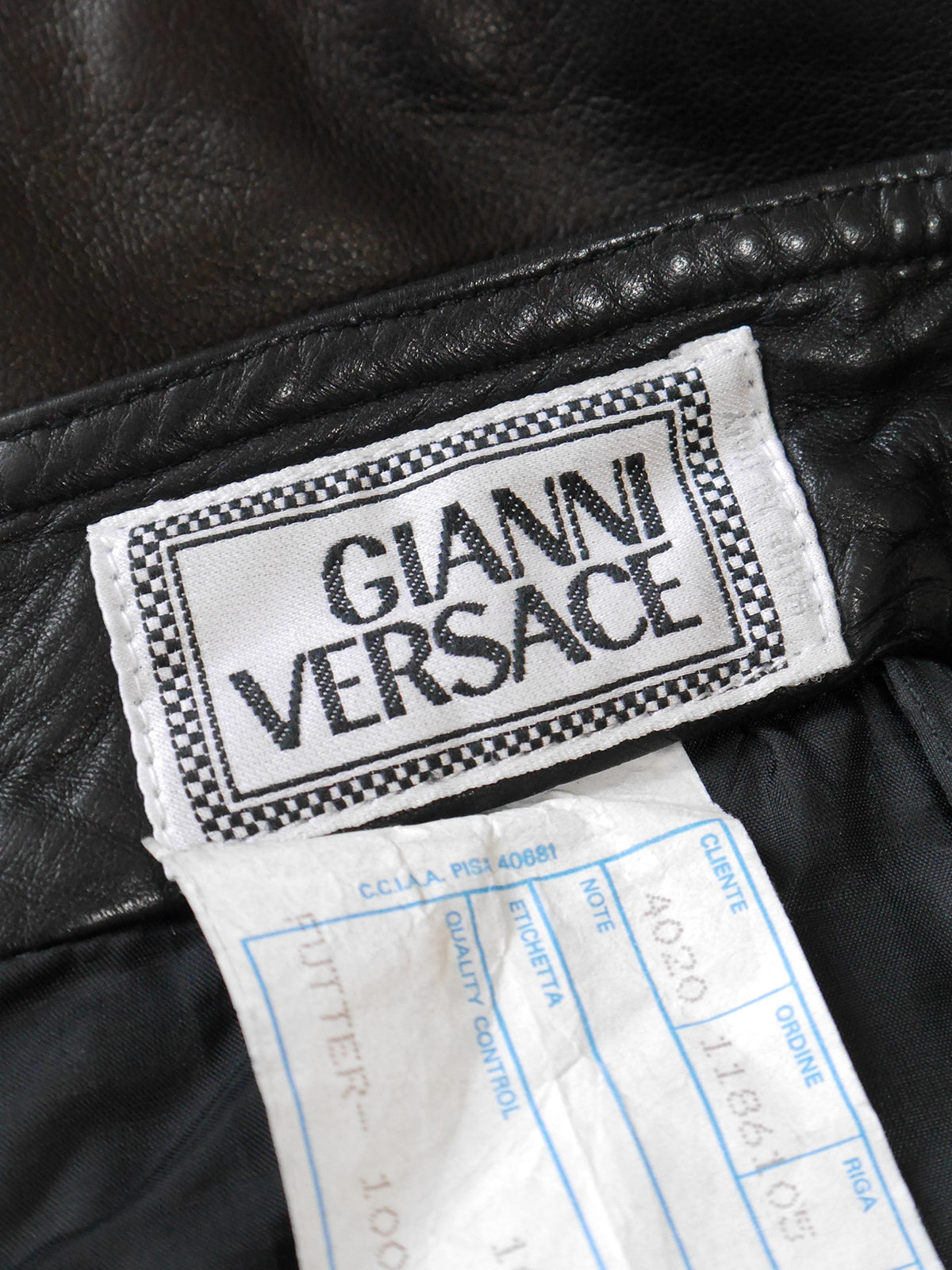 GIANNI VERSACE Couture Fall 1992 Vintage Studded Tooled Leather Bondage Gladiator Shorts