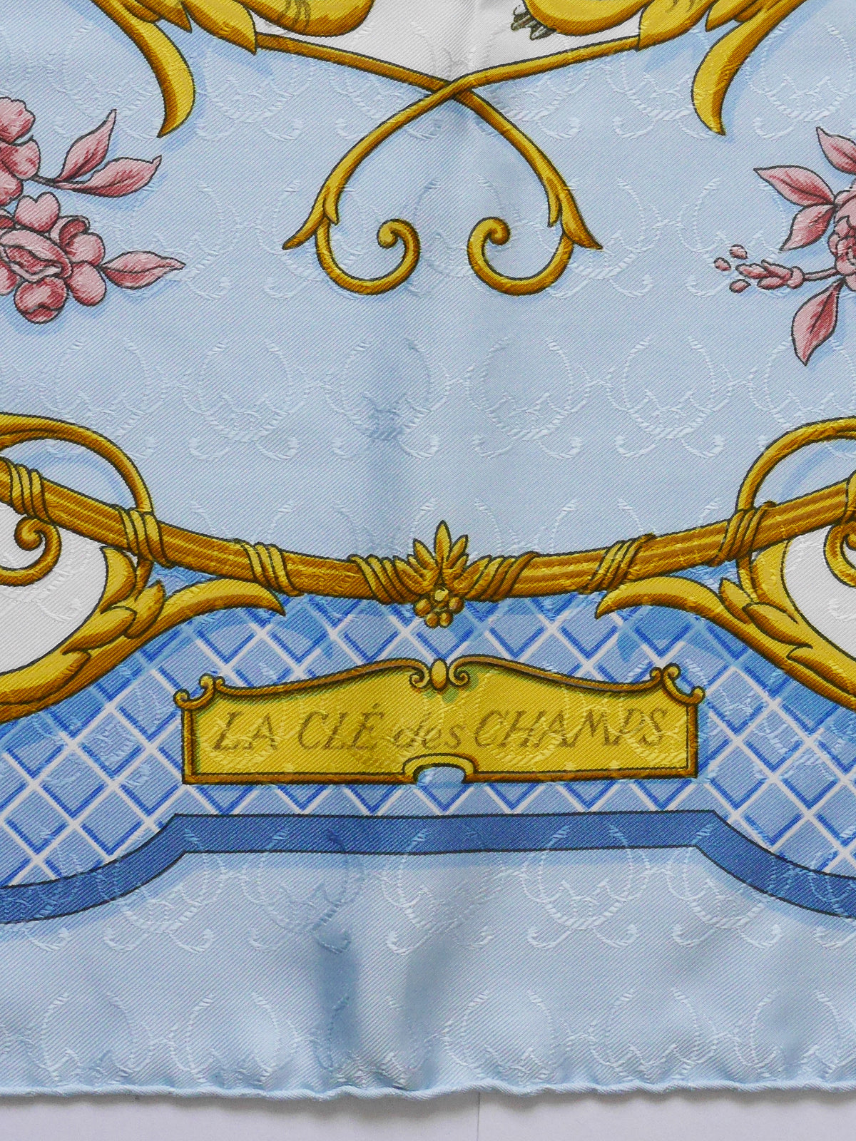 HERMÈS La Clé Des Champs 1990s Vintage Jacquard Silk Scarf