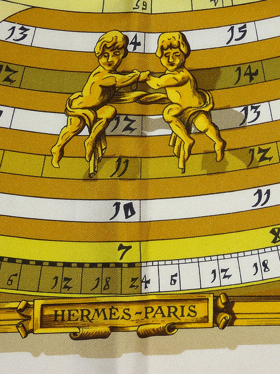 HERMÈS Silk Scarf Dies et Hore Astrologie by Francoise Faconnet