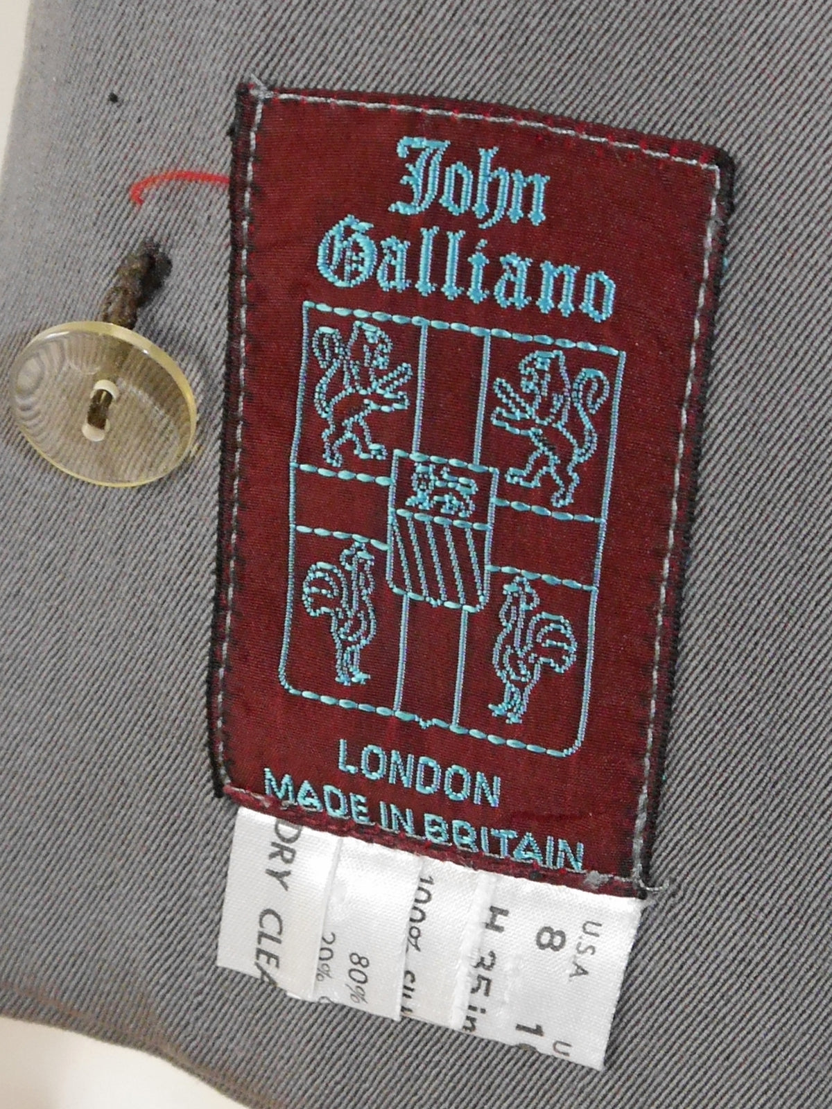 JOHN GALLIANO London Fall 1988 Hairclips Collection Asymmetrical Jacket