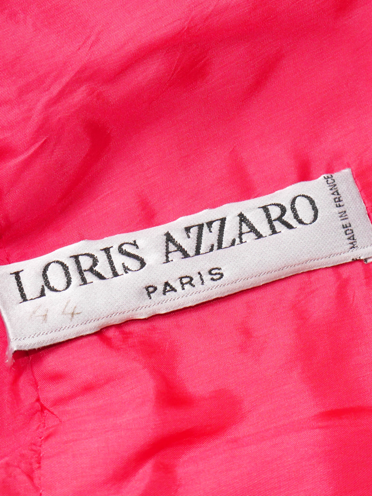 LORIS AZZARO Vintage Pink Draped Silk Maxi Evening Gown Pink Size S