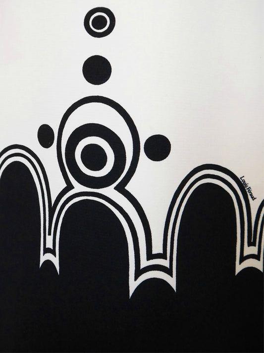 LOUIS FÉRAUD 1960s Vintage Graphic Print Space Age Dress