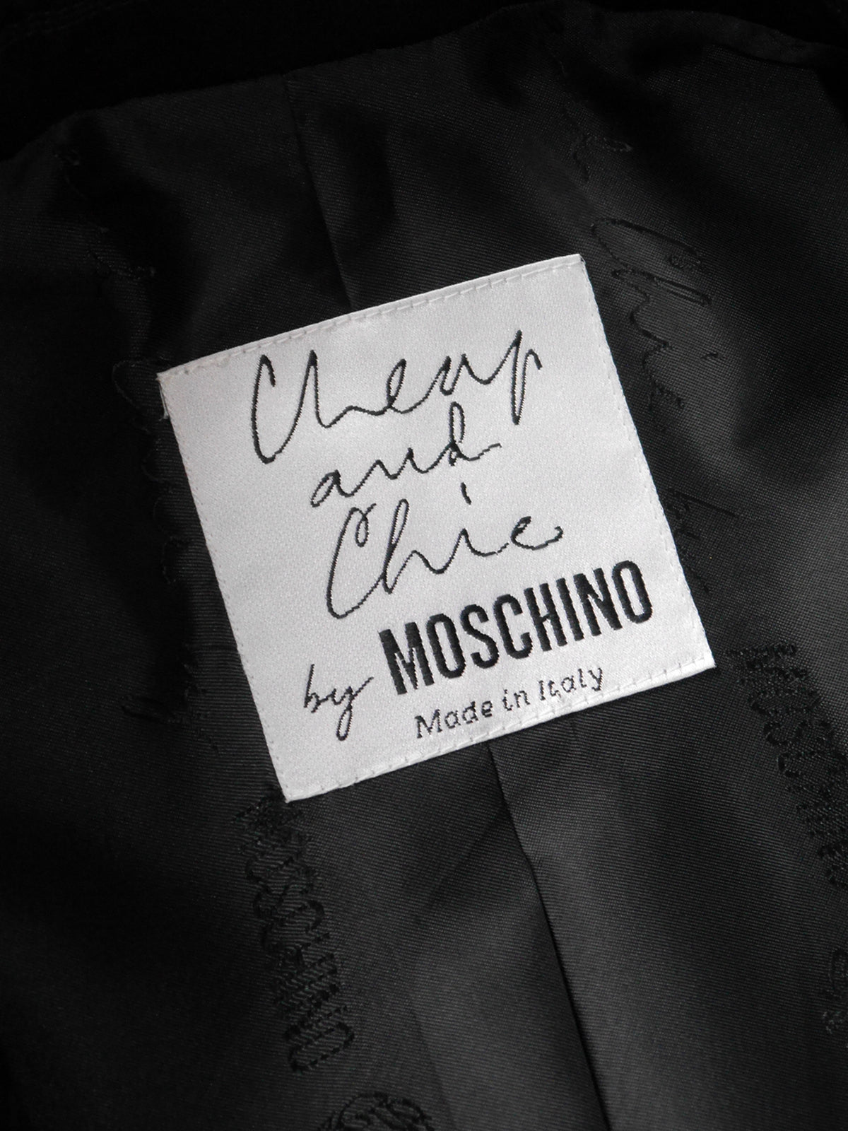 MOSCHINO 1990s Vintage Black "Faucet" Evening Jacket