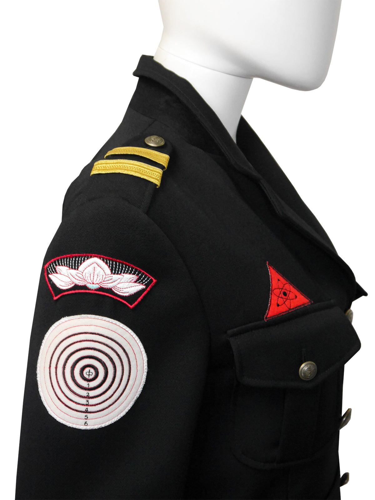 MOSCHINO Fall 1997 Vintage Harmony Chakra Yin Yang Military Uniform Jacket
