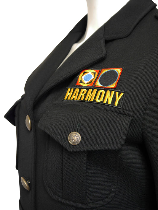 MOSCHINO Fall 1997 Vintage Harmony Chakra Yin Yang Military Uniform Jacket