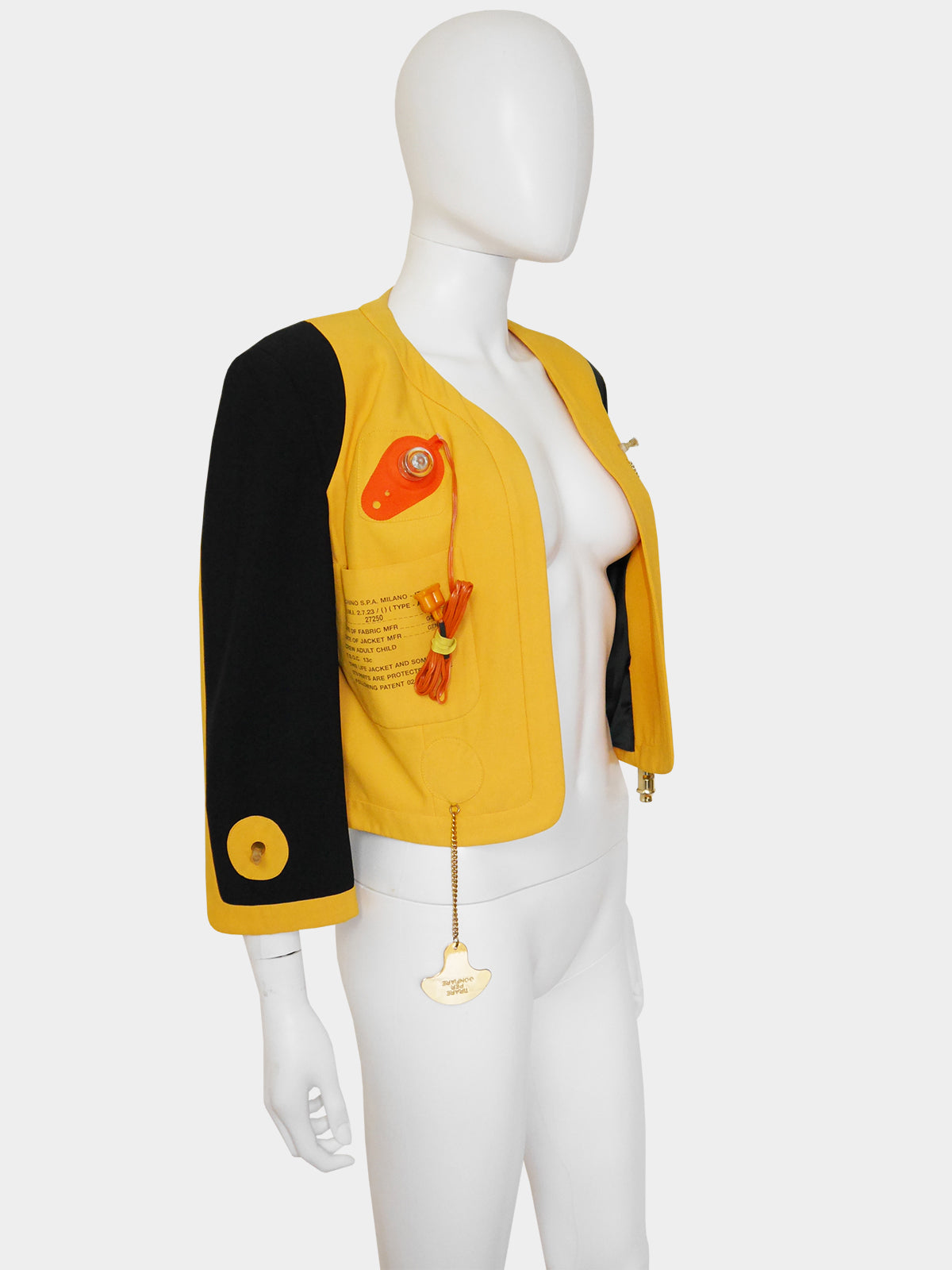 MOSCHINO Couture! Spring 1991 Lifesaver Jacket Size M