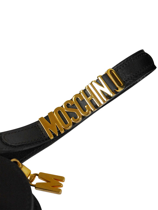 MOSCHINO by Redwall 1990s Vintage Dark Brown Heart Wristlet Evening Bag