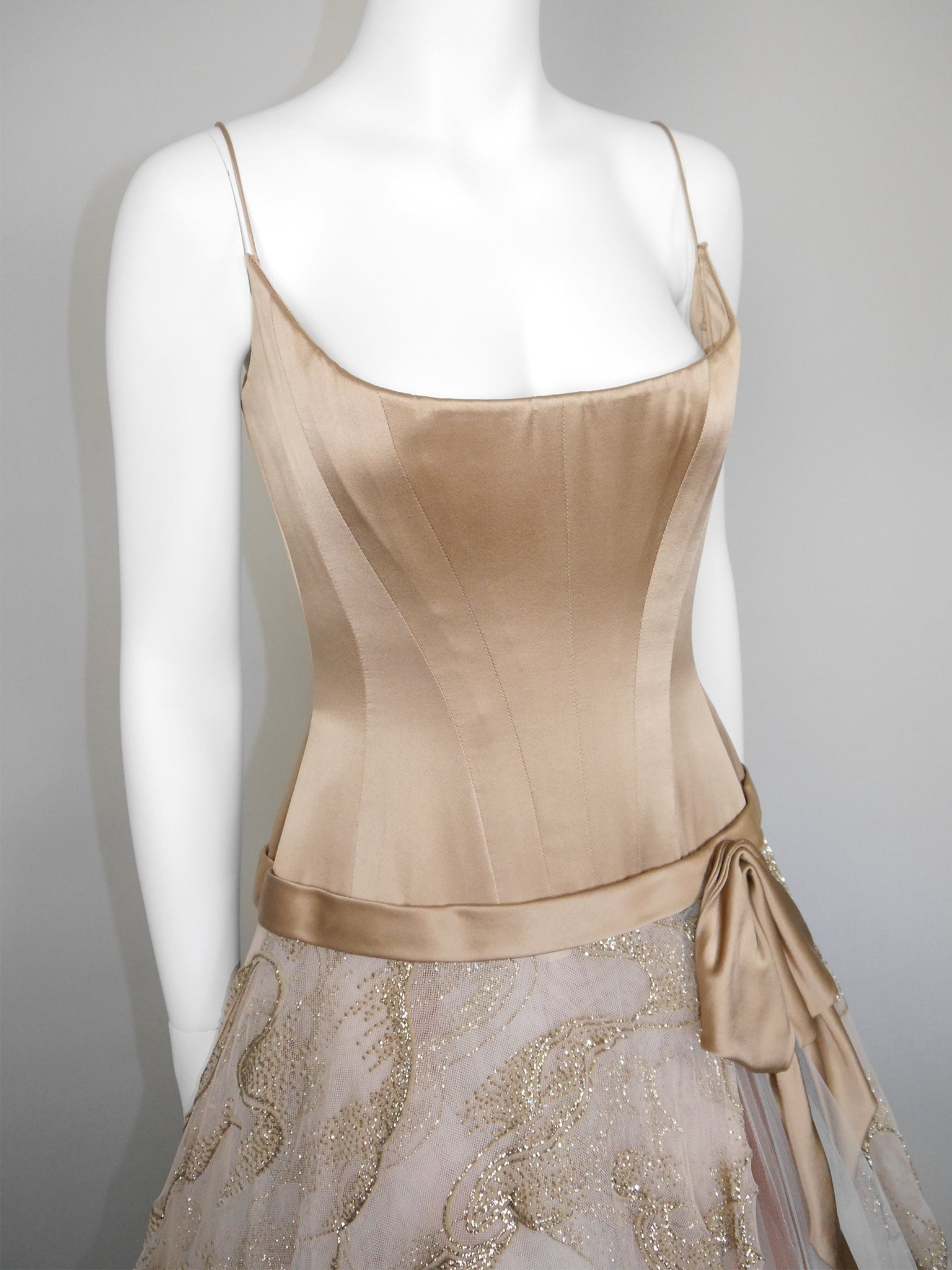 NINA RICCI 1990s Vintage Princess Ball Gown Evening Dress w/ Stole Size M
