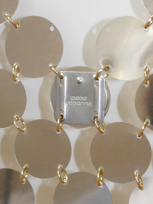 PACO RABANNE c. 1994 Vintage Rhodoid Disc Dress