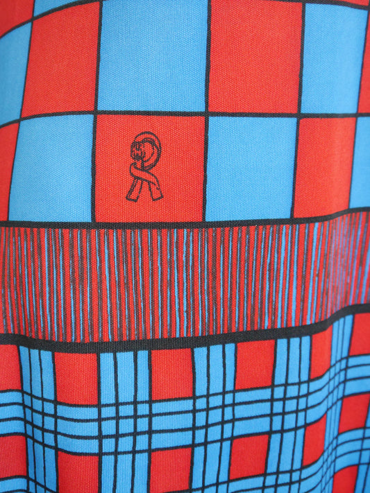 ROBERTA DI CAMERINO 1970s Vintage Trompe l'Oeil Midi Dress