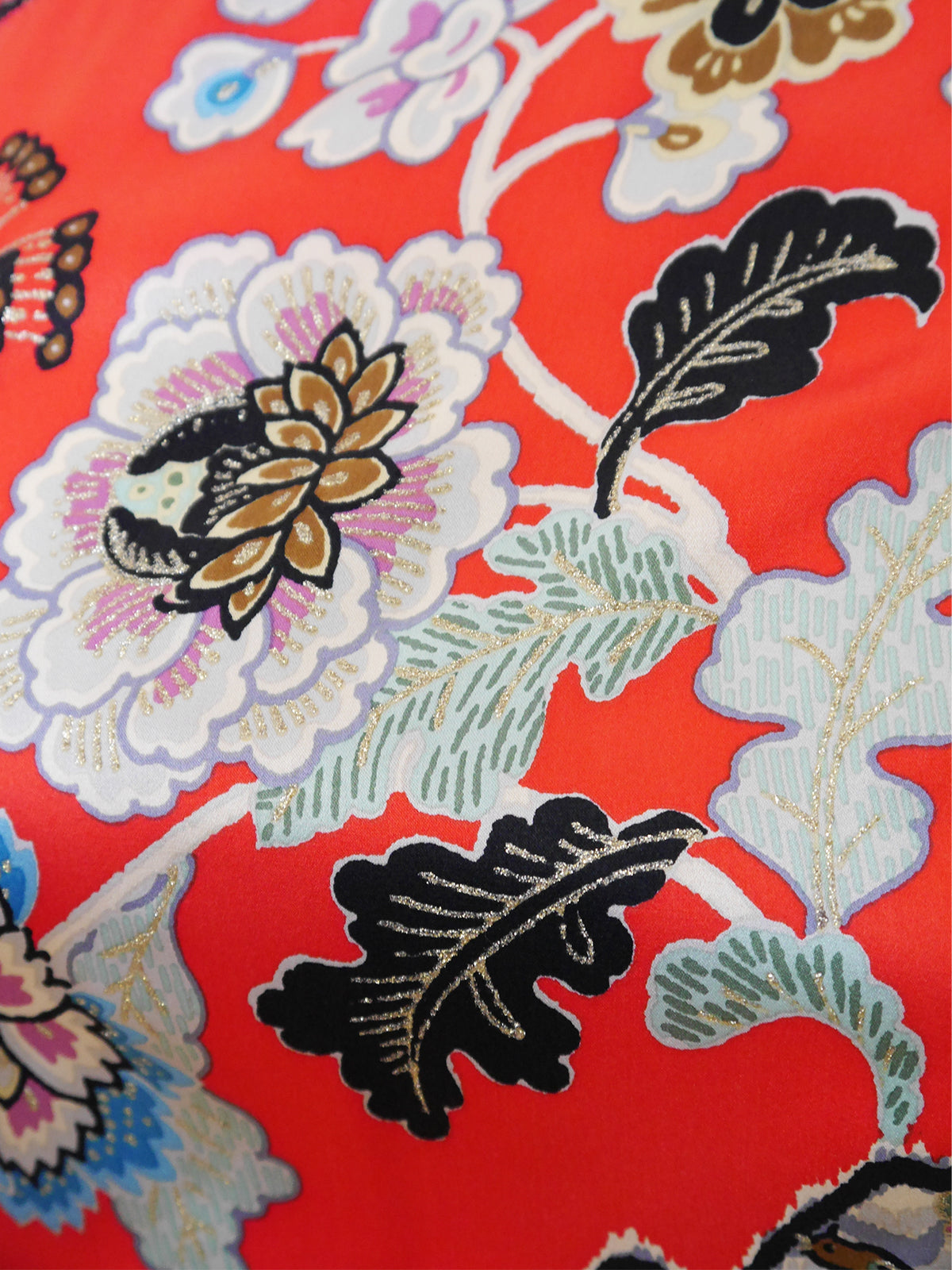 ROBERTO CAVALLI Spring 2003 Vintage Floral Asian Cheongsam Silk Top