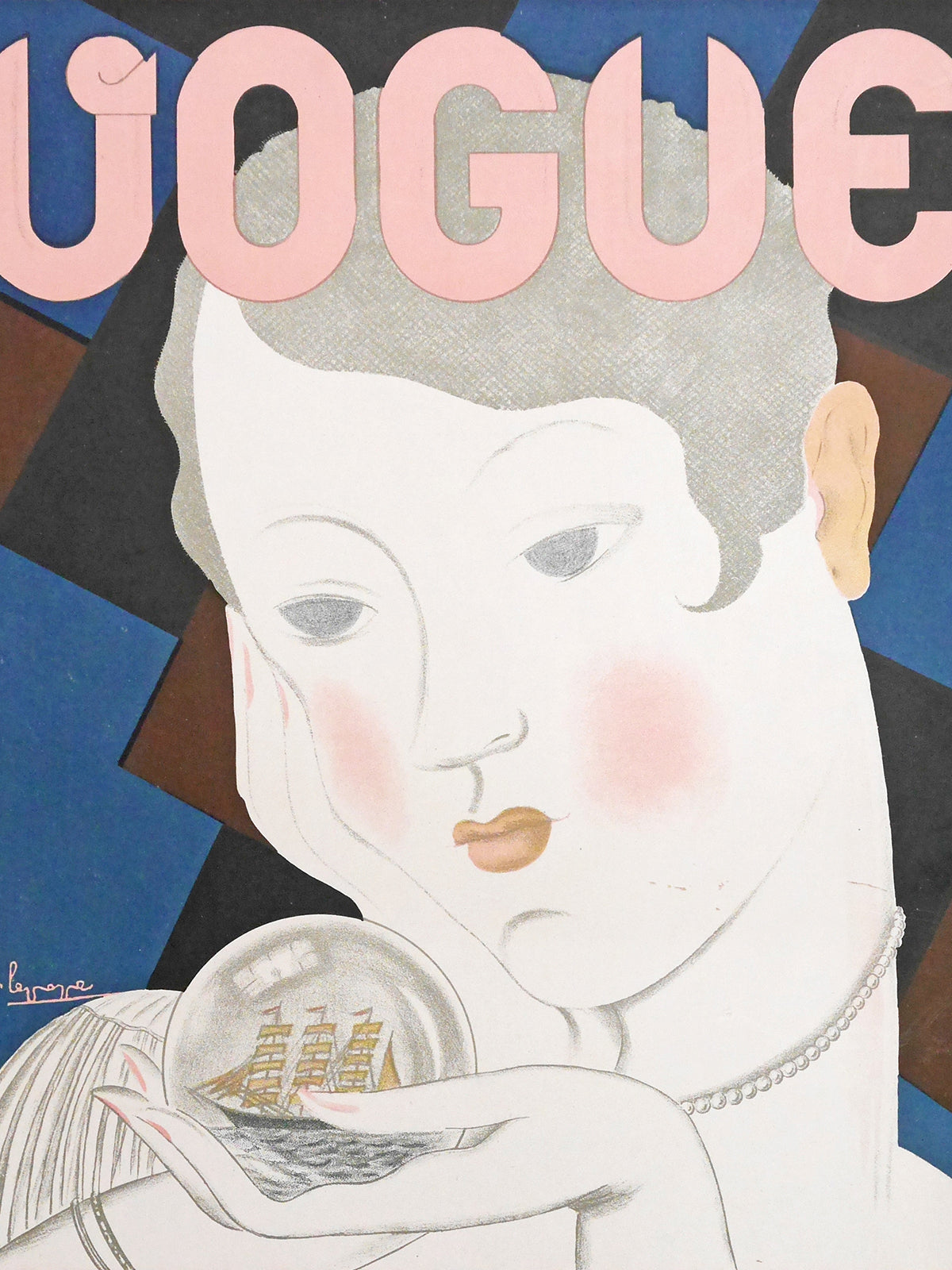 VOGUE Germany c. 1928 Advertising Poster Artwork by Georges Lepape