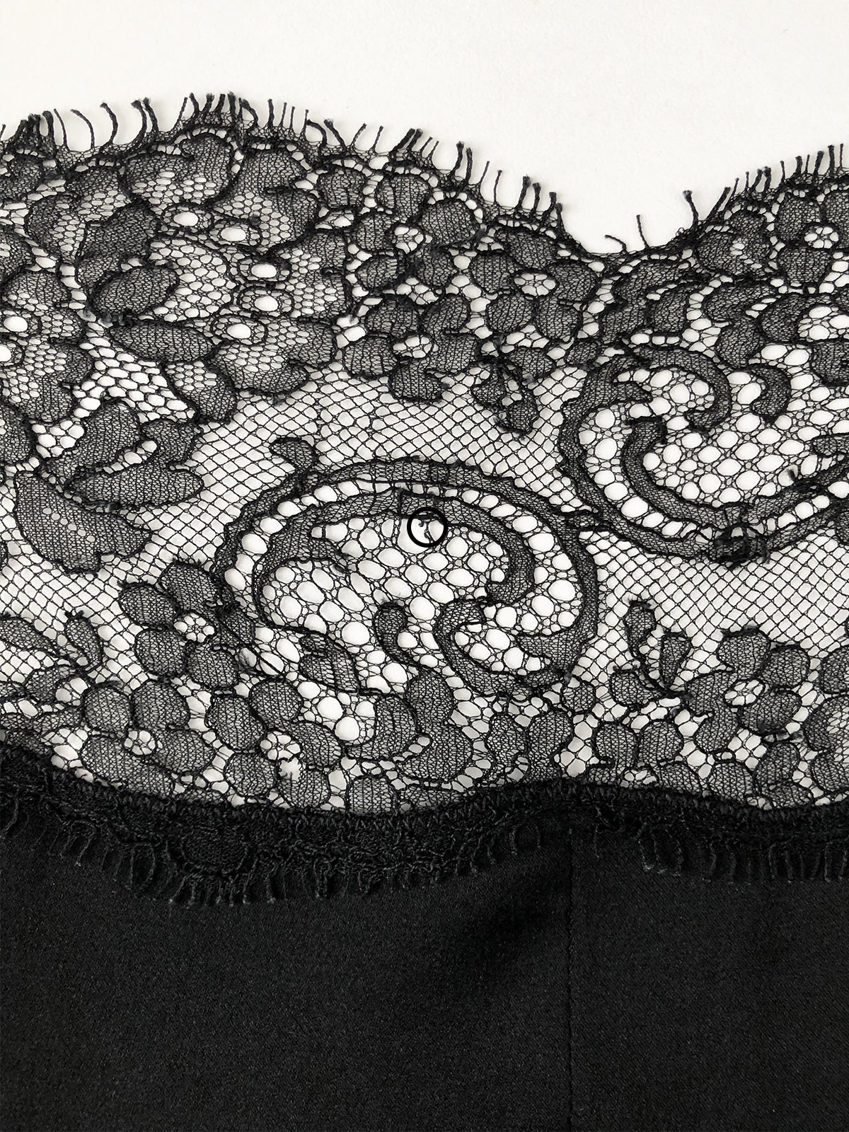 YVES SAINT LAURENT c. 1978/79 Haute Couture 2 Pc. Chantilly Lace Silk Dress Size M