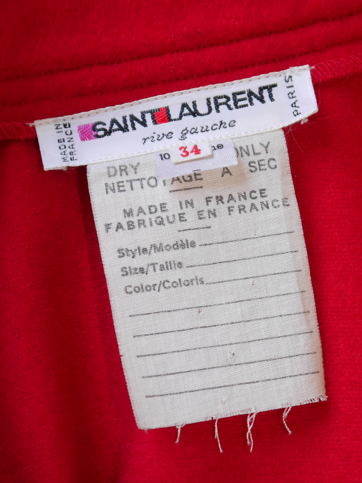 YVES SAINT LAURENT Fall 1976 Russian Collection 3 Pc. Suit Jacket Vest Skirt
