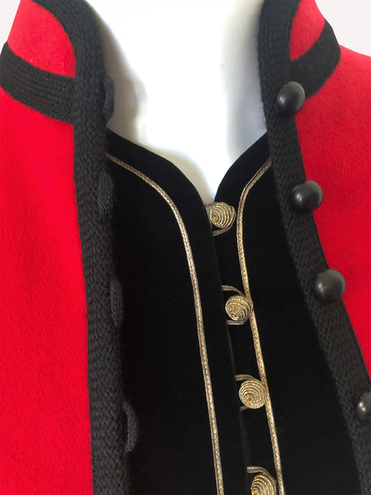 YVES SAINT LAURENT Fall 1976 Russian Collection 3 Pc. Suit Jacket Vest Skirt