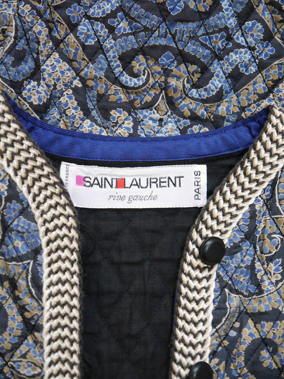 YVES SAINT LAURENT Vintage Spring 1977 Quilted Silk Evening Jacket