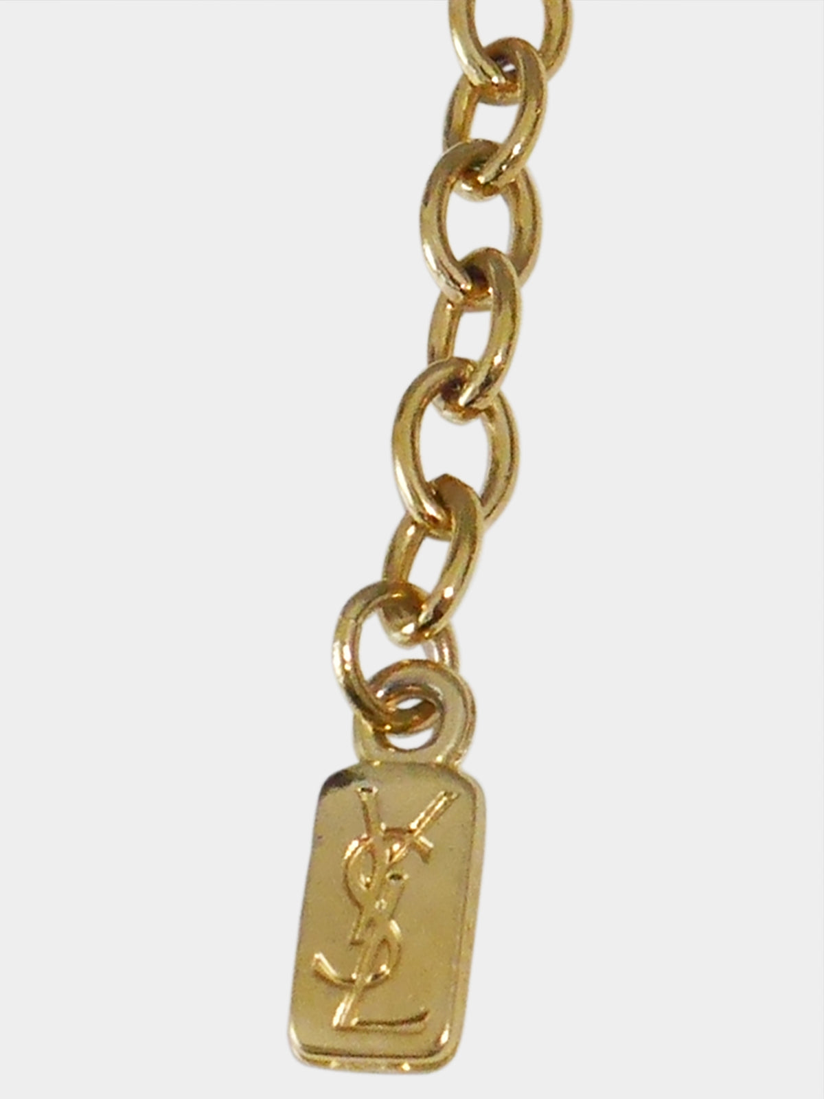 YVES SAINT LAURENT Vintage Textured Disc Necklace, Cuff Bracelet & Earrings Jewelry Set